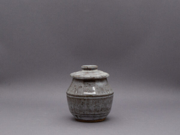 Small White Lidded Vessel