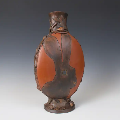 Fox & Hare. Earthenware, terra sigillata.