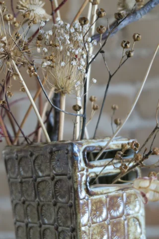 Impressed tall vase, detail Detail of impressed vase
